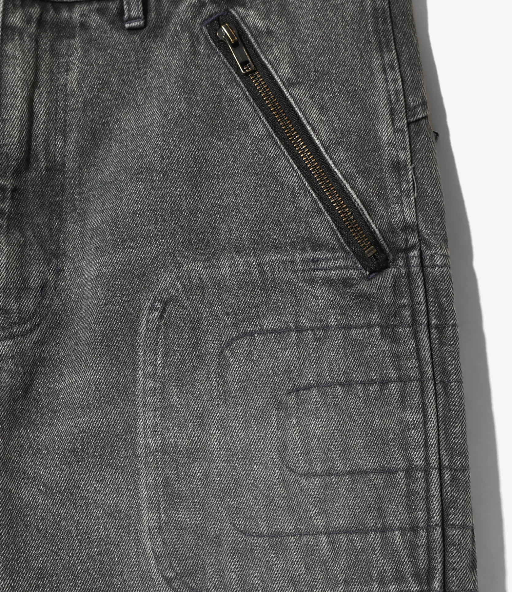 Motor Cycle Pant - Black - 13.5oz Denim, Vintage