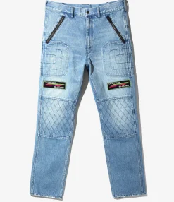 Motor Cycle Pant - Blue - 13.5oz Denim, Vintage