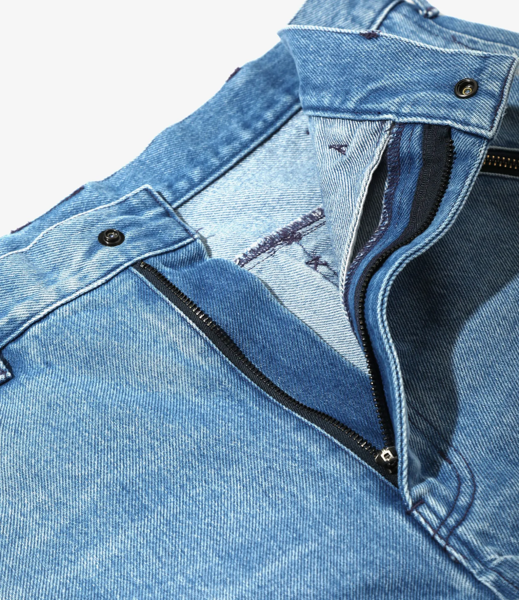 Motor Cycle Pant - Blue - 13.5oz Denim, Vintage