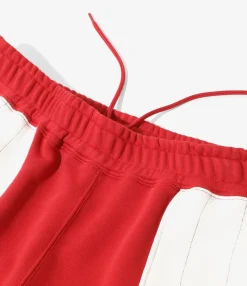 Motor Cycle String Easy Pant - Red/Eggplant/White -- C/PE Jersey