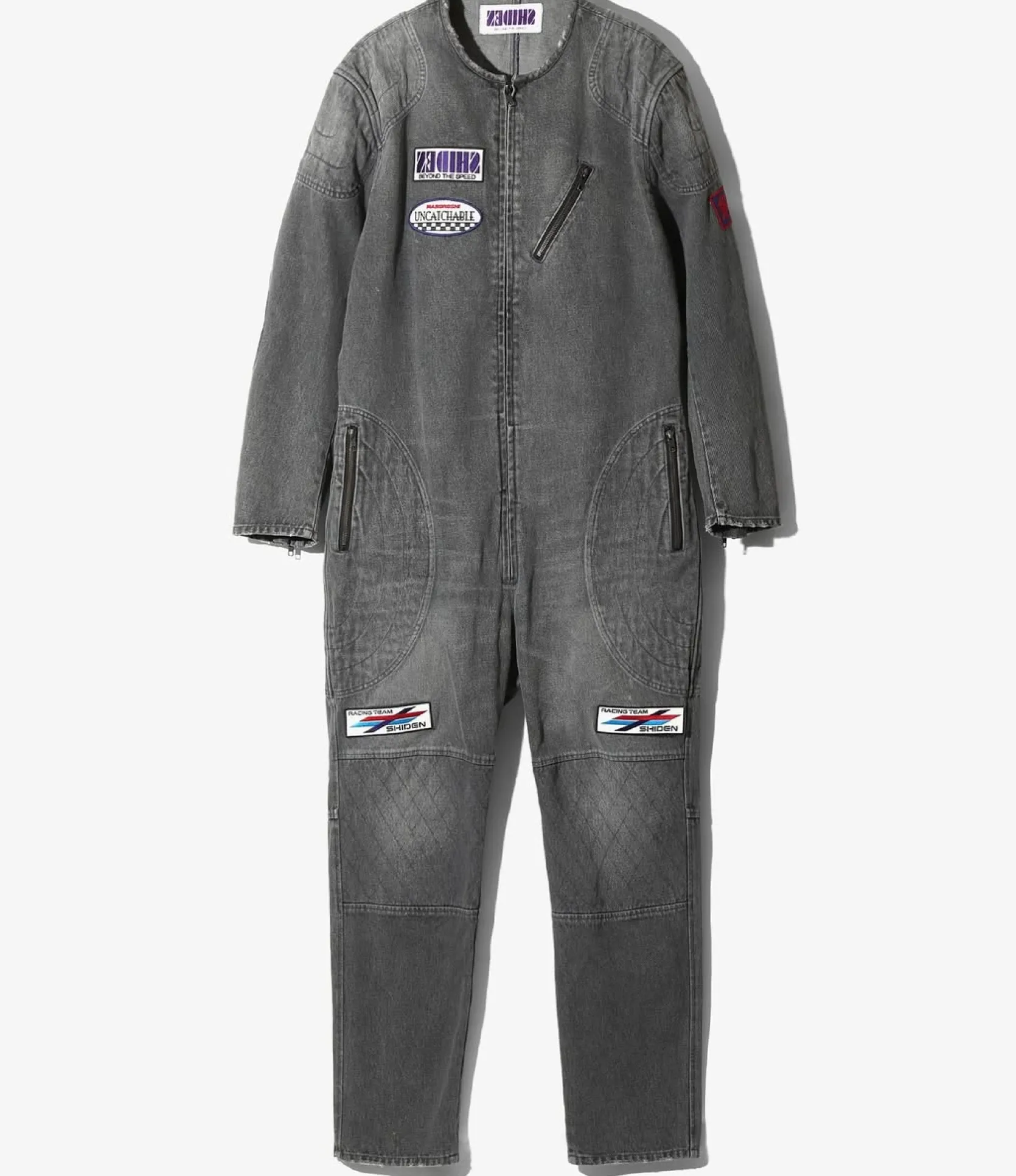 Motor Cylce Suit - Black - 13.5oz Denim, Vintage