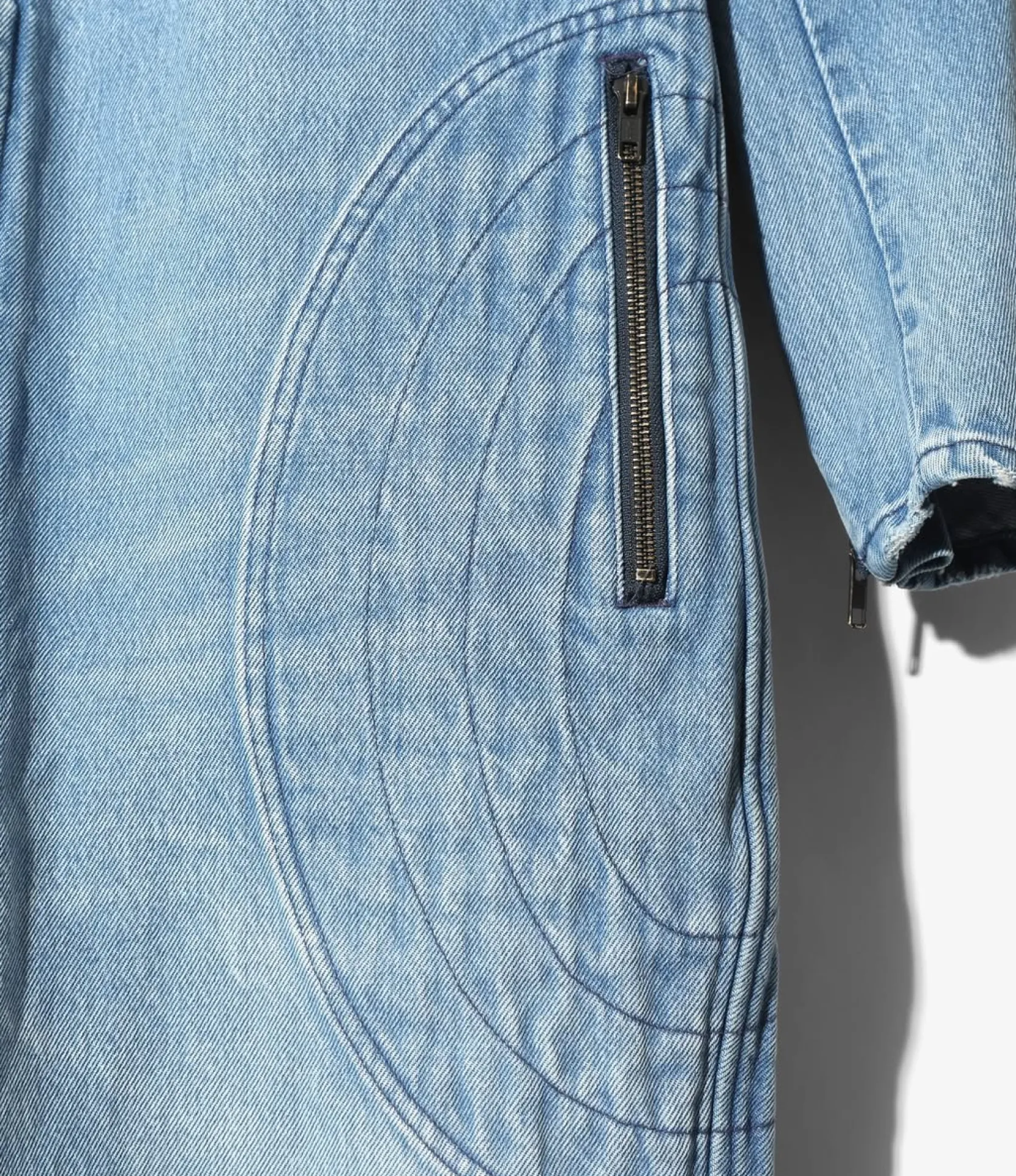 Motor Cylce Suit - Blue - 13.5oz Denim, Vintage