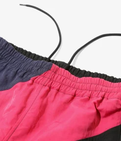 Multi Color String Easy Pant - Black/Purple/Pink - Nylon Sateen