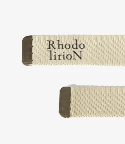 Narrow Canvas Ribbon Belt - Beige