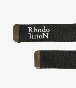 Narrow Canvas Ribbon Belt - Black