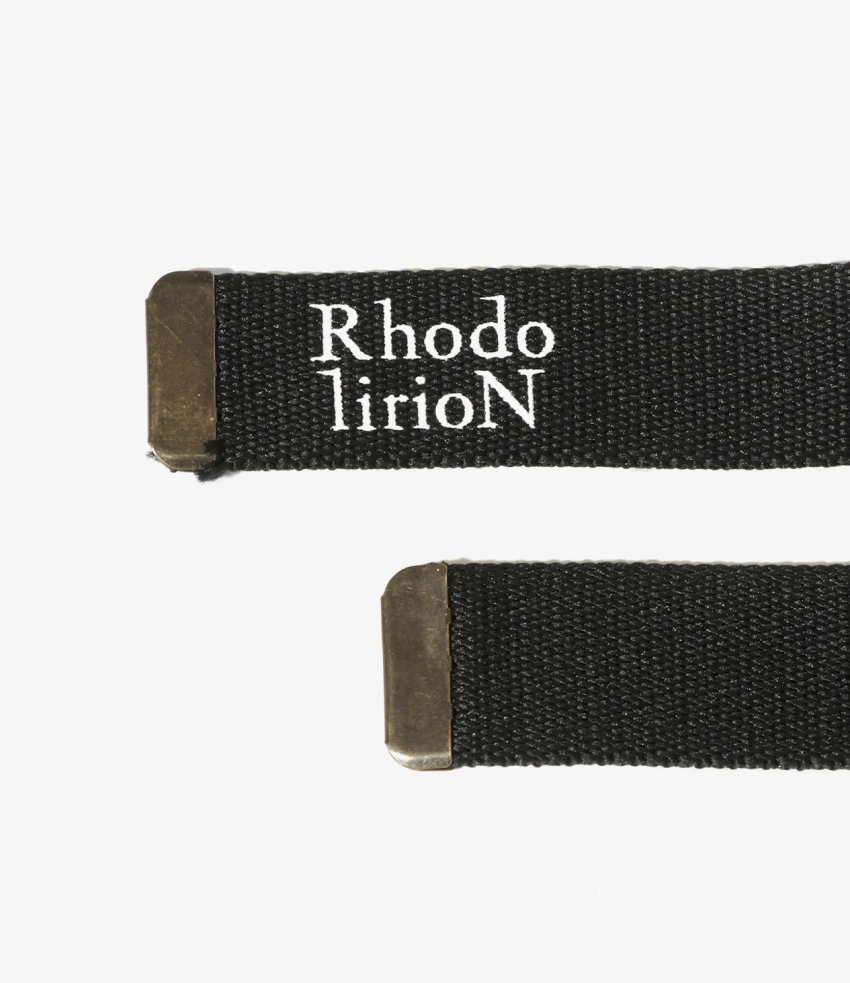 Narrow Canvas Ribbon Belt - Black