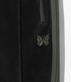 Narrow Track Pant - Black - C/Pe Velour