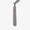 Neck Tie - Navy/Brown Cotton Square Jacquard