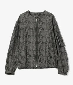 Needles Line Crew Jacket - Grey - PE/C Python Jacquard