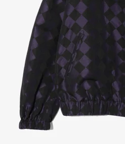 Needles Line Crew Jacket - Purple / Black- PE/R Argyle Jacquard