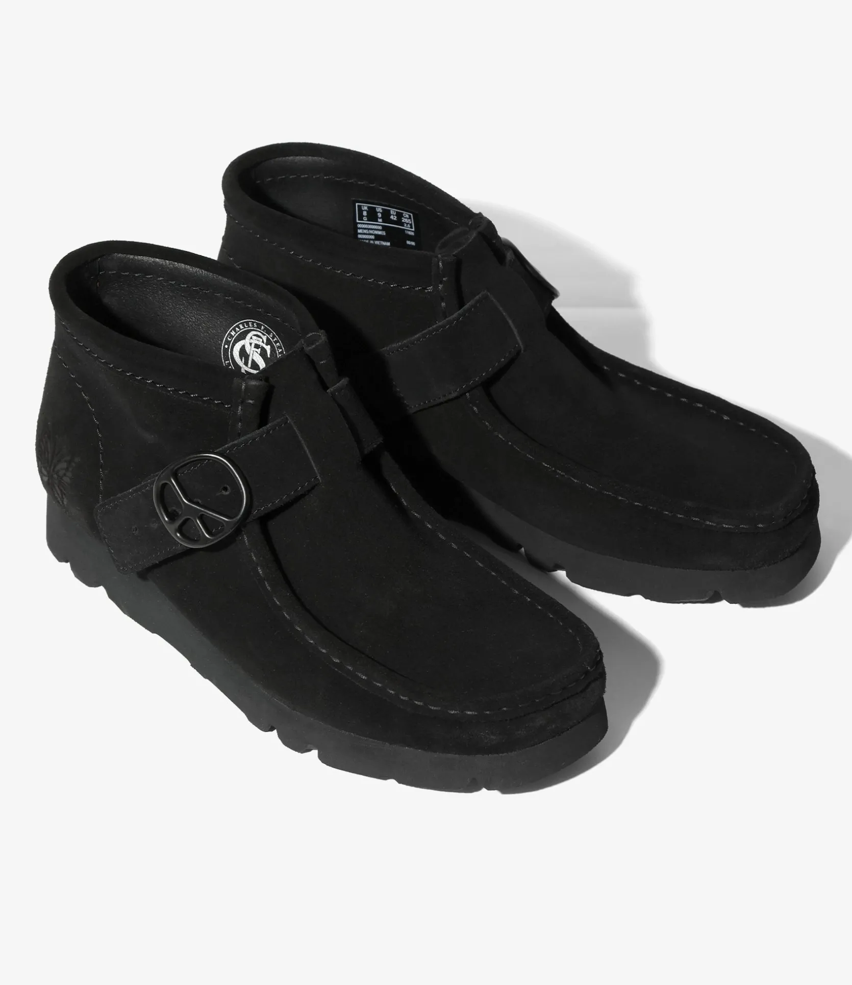 Needles x Clarks - Wallabee Strap Boots - Black