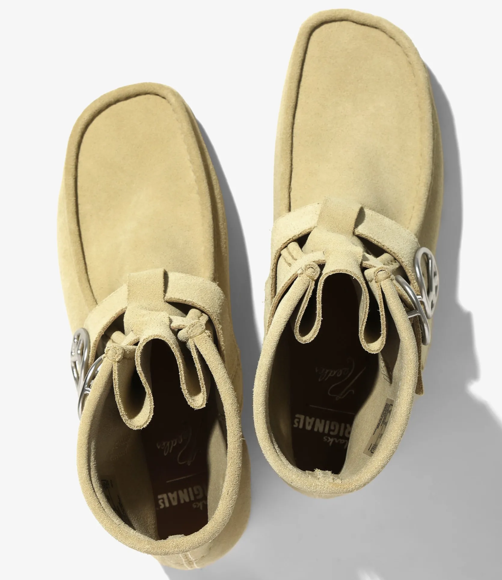 Needles x Clarks - Wallabee Strap Hi - Maple