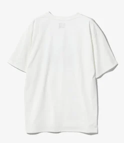 Needles x Kae Tanaka S/S Crew Neck Tee - Off White - Poly Jersey / KT Papillon
