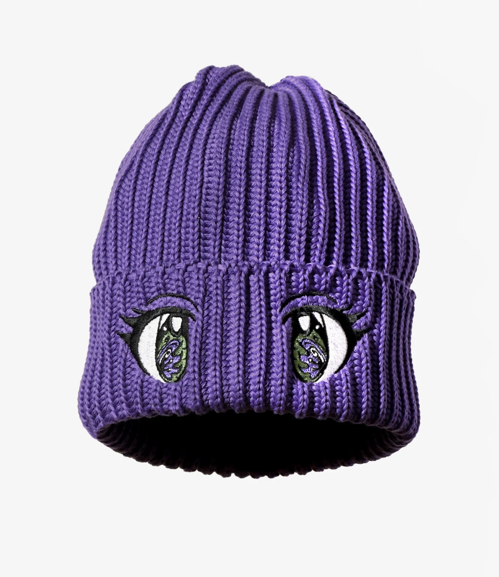 Needles x Kae Tanaka Watch Cap - Purple - KT Eyes Emb.