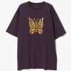 Needles x OVO - S/S Crew Neck Tee - Purple - Cotton Jersey /OVO