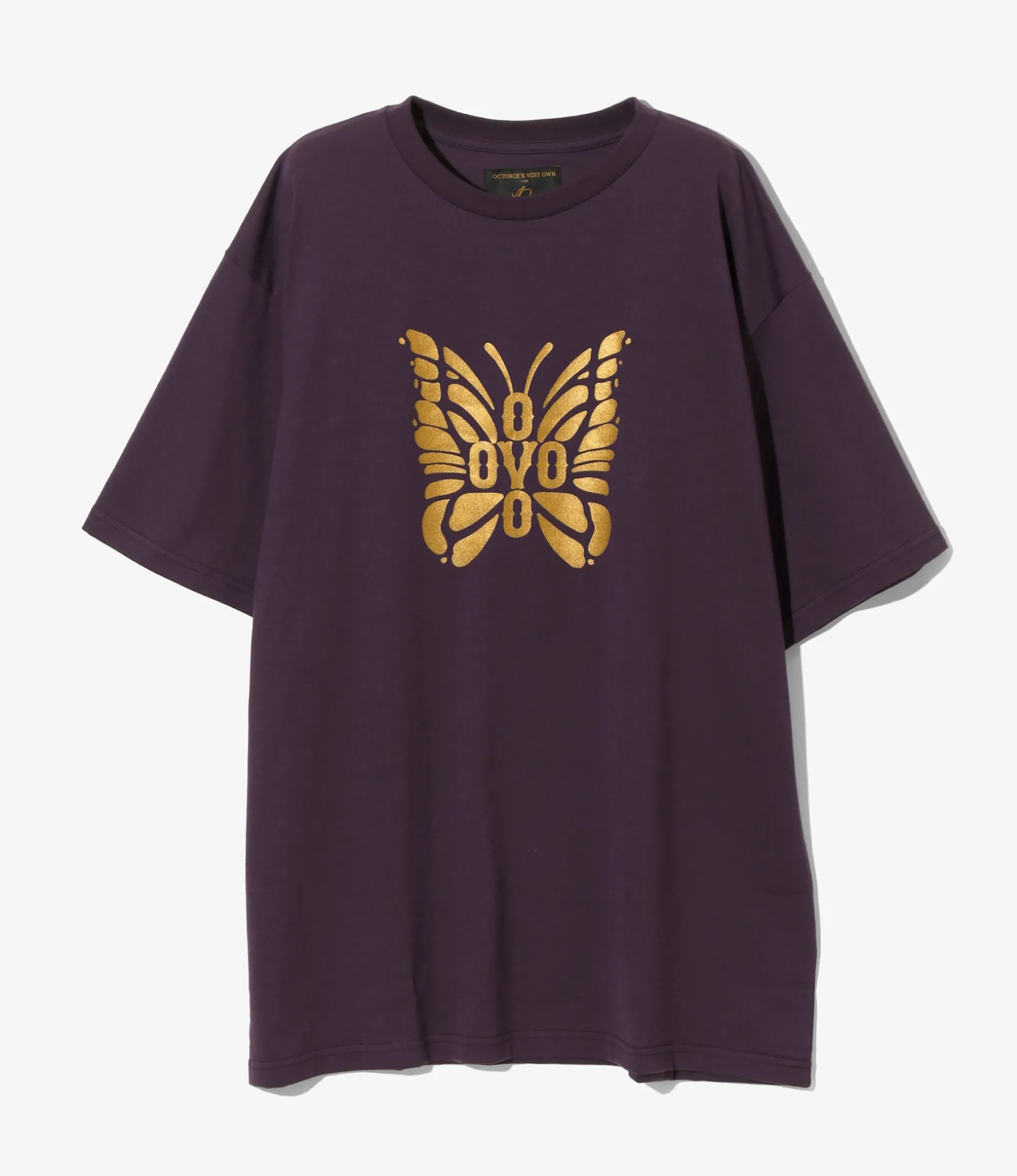 Needles x OVO - S/S Crew Neck Tee - Purple - Cotton Jersey /OVO
