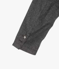 Nepenthes Special - Ivy Blazer - Charcoal Poly Wool Printed Herringbone