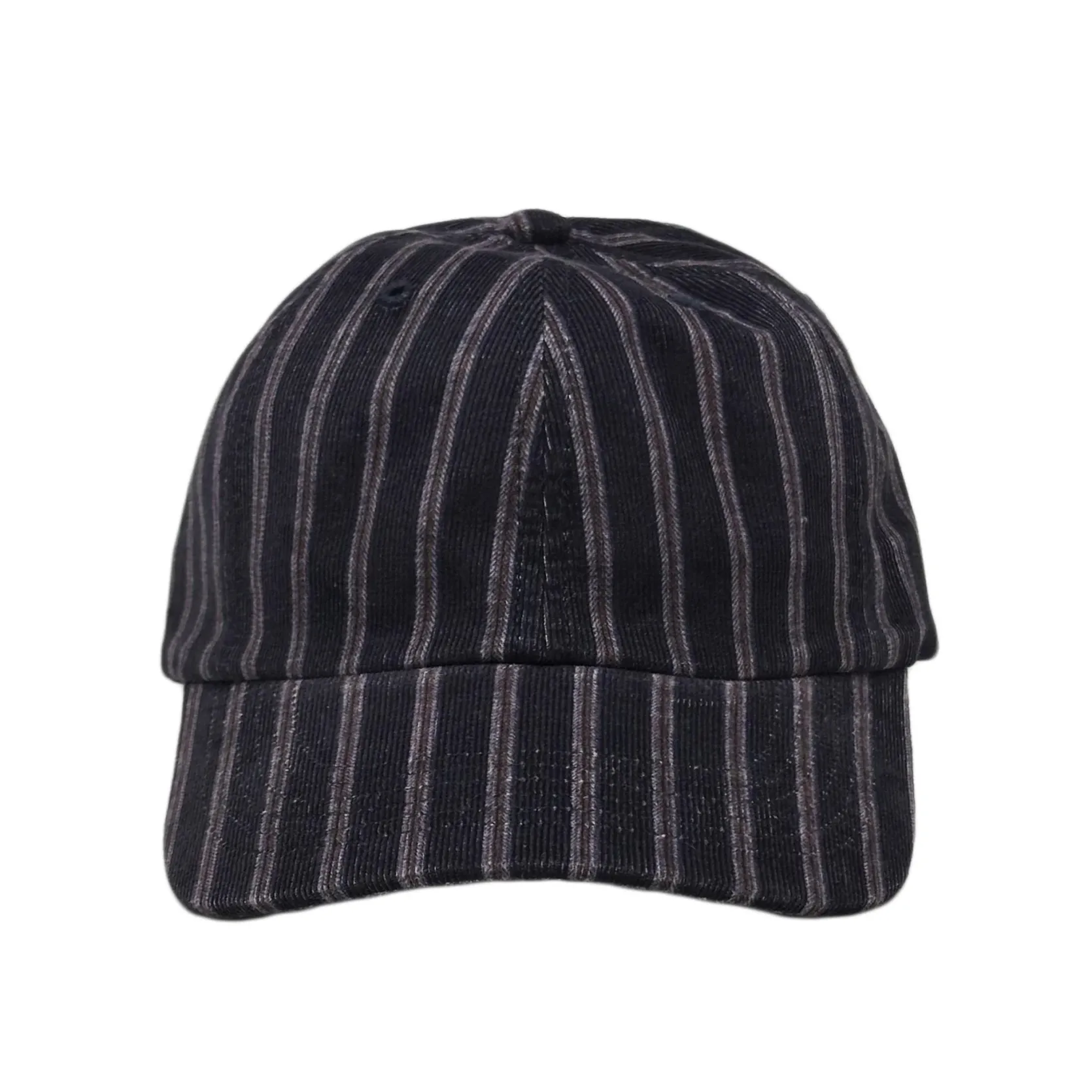 NLA x WHR - Cord Hat - Navy Regimental Stripe Printed Corduroy