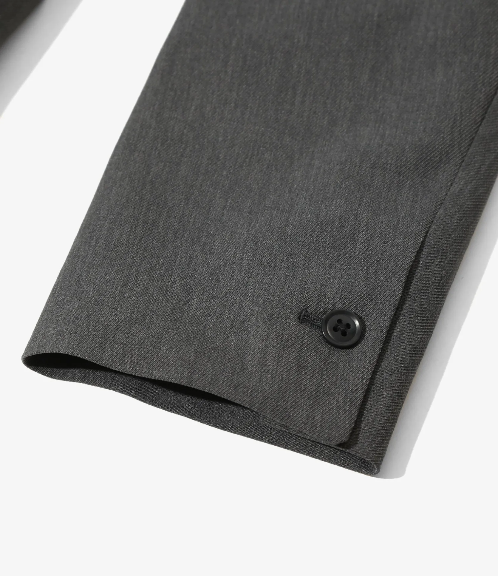 No Collar 2B Jacket - Grey - Poly Twill