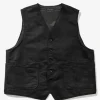 ODD Vest - Black Polyester Fake Suede