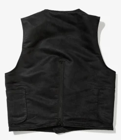 ODD Vest - Black Polyester Fake Suede