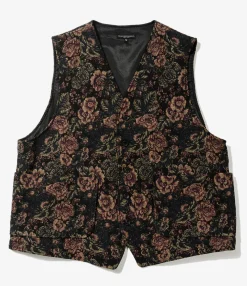 ODD Vest - Black/Gold CP Floral Jacquard