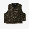Over Vest - Dk. Brown Poly Wool Leopard Jacquard
