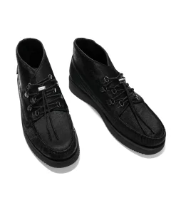 Overlap Mid Wild - Black - Pony Hair w/Vibram Sole