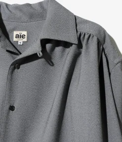 Painter Shirt - Grey - Poly Sharkskin Twill