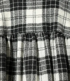 Painter Shirt - Grey -Wool Gauze Plaid