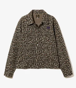 Penny Jean Jacket - Leopard - Poly Jacquard