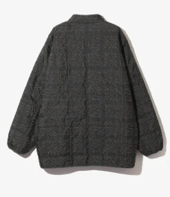 Piping Quilt Jacket - Charcoal - PE/W Square Double Cut Jq.