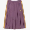 Pleated Track Skirt - Purple - Poly Smooth