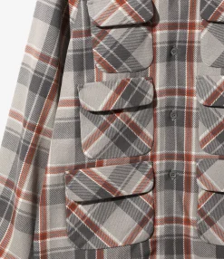 6-Pocket Classic Shirt - Grey - Cotton Plaid Twill
