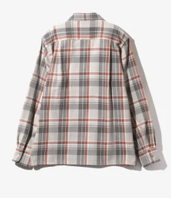 6-Pocket Classic Shirt - Grey - Cotton Plaid Twill