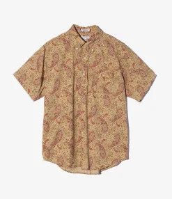 Popover BD Shirt - Khaki Cotton Paisley Print
