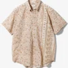 Popover BD Shirt - Khaki Cotton Floral Stripe
