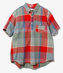Popover BD Shirt - Red/Green Big Madras Plaid