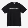 Printed Cross Crew Neck T-Shirt - Black Cosmopolitanism Print
