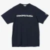 Printed Cross Crew Neck T-Shirt - Navy Cosmopolitanism Print