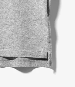 Printed Cross Crew Neck T-Shirt - Grey Gecko Print