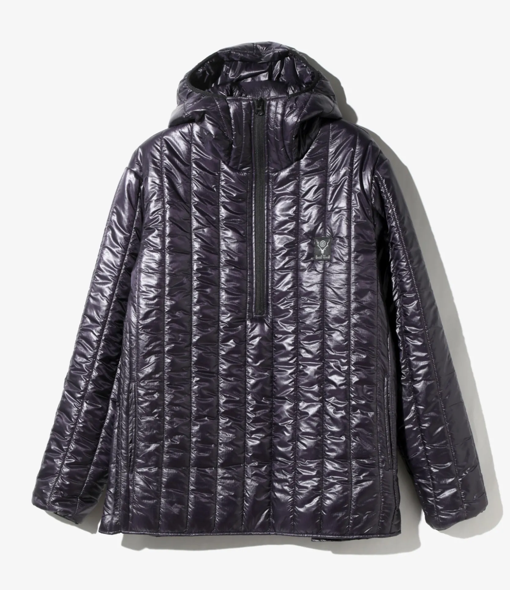 Quilted Pullover Parka - Purple - Nylon Ripstop