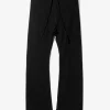 Ribbed Frill Pants - Black