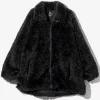 S.C. Faux Fur Jacket - Black - Poly Curly Fur