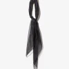 Scarf - Black - Silk Crepe / Paisley Printed