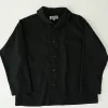 Shawl Collar Jacket - Black Cotton Ripstop