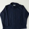 Shawl Collar Jacket - Dark Navy Cotton Reverse Sateen