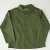 Shawl Collar Jacket - Olive Cotton Ripstop