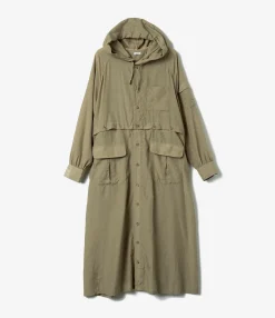 Shifting Dress - Khaki Sheer Cupro