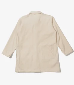 Shop Coat - Natural Cotton Heavy Basketweave